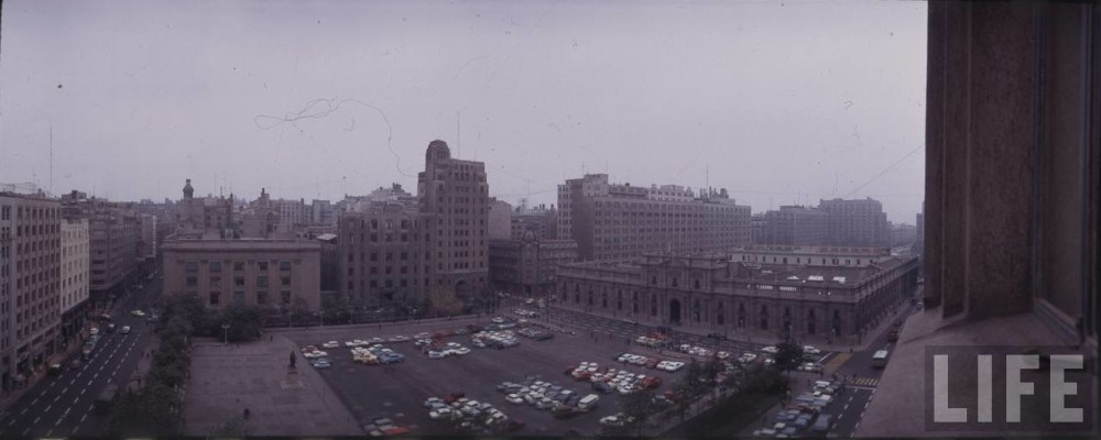 Plaza de la Constitución desde el Hotel Carrera en 1971