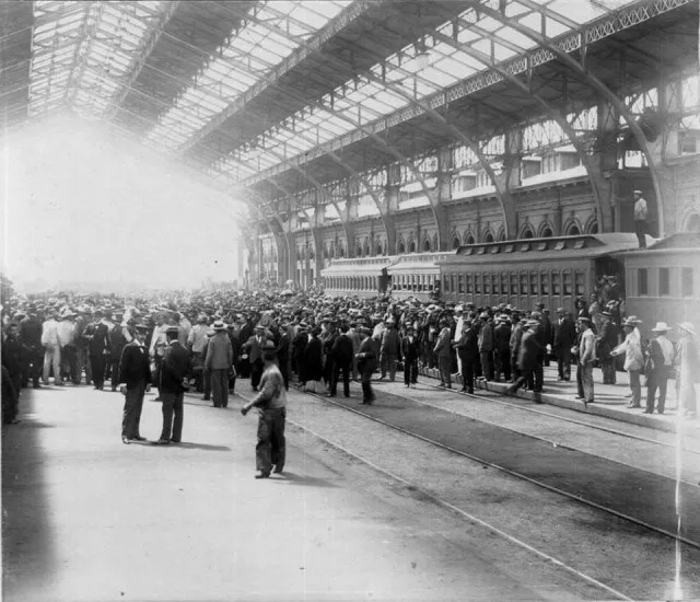 Estación Central de Santiago en el año 1900