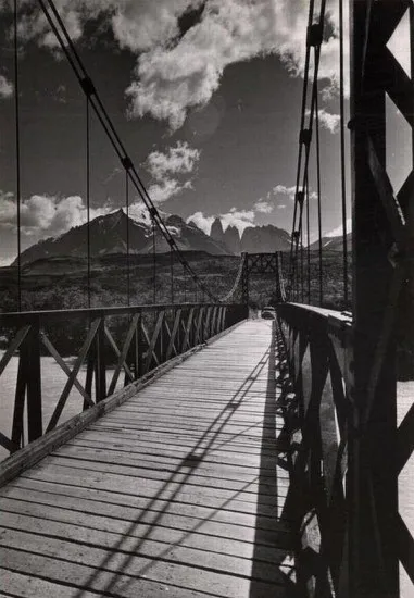 Puente de portería Laguna Amarga en 1955