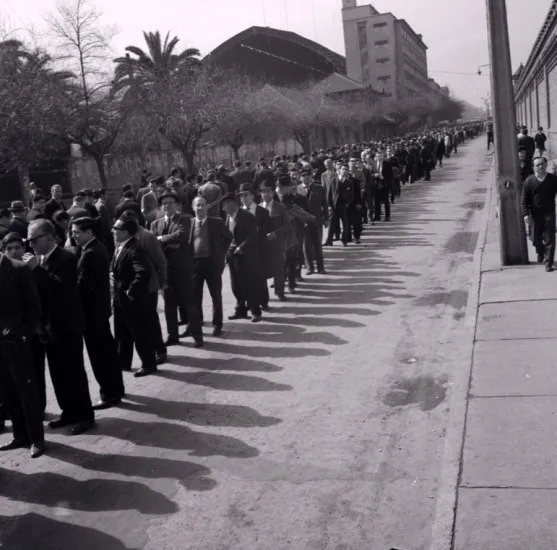 Sufragio en Estación Mapocho, ca. 1952