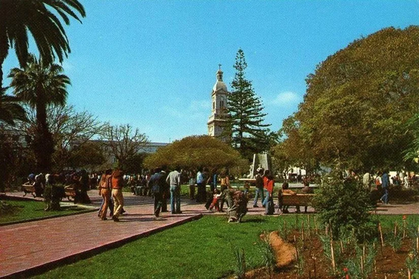 Plaza de Armas de la ciudad de La Serena en 1980