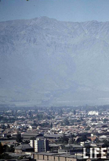 Vista desde el cerro Santa Lucía, 1941