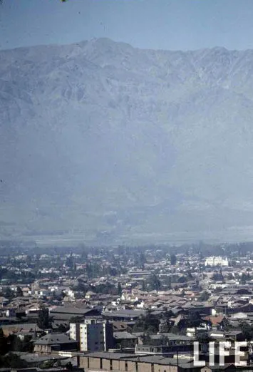 Vista desde el cerro Santa Lucía, 1941