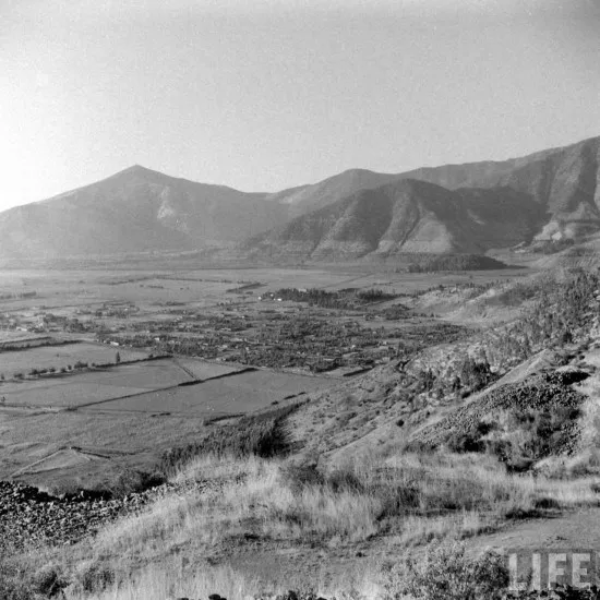 Conchalí y Huechuraba desde el Cerro San Cristóbal en 1941