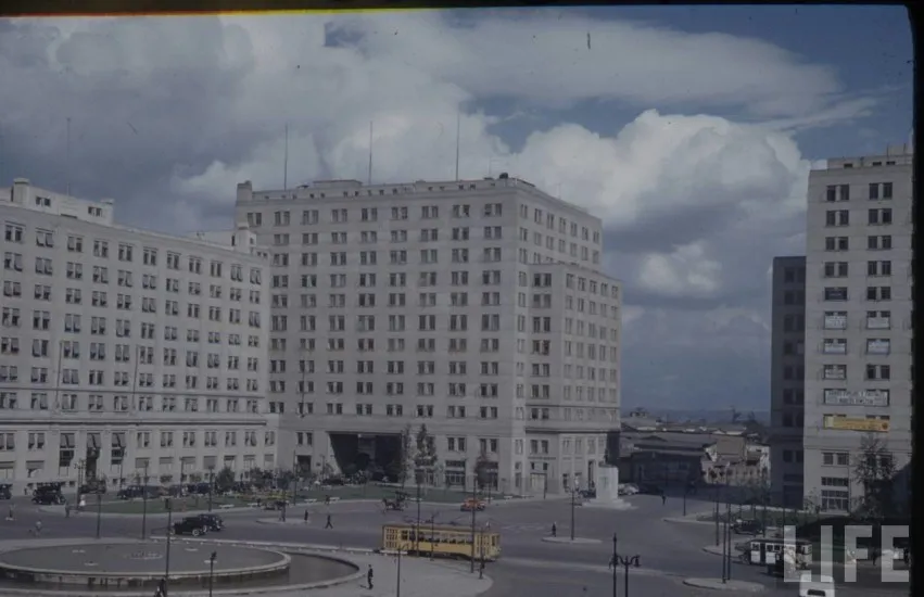 Barrio Cívico y plazoleta Bulnes en 1941