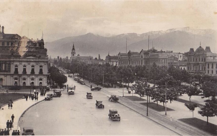 La Alameda frente a La Moneda en 1930