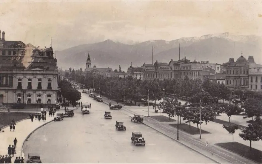 La Alameda frente a La Moneda en 1930
