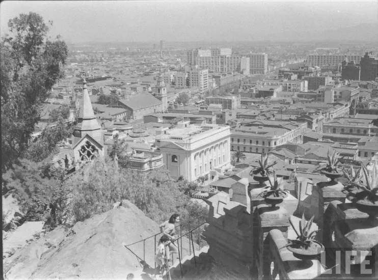 Vista de Santiago desde el Cerro Santa Lucía, 1941