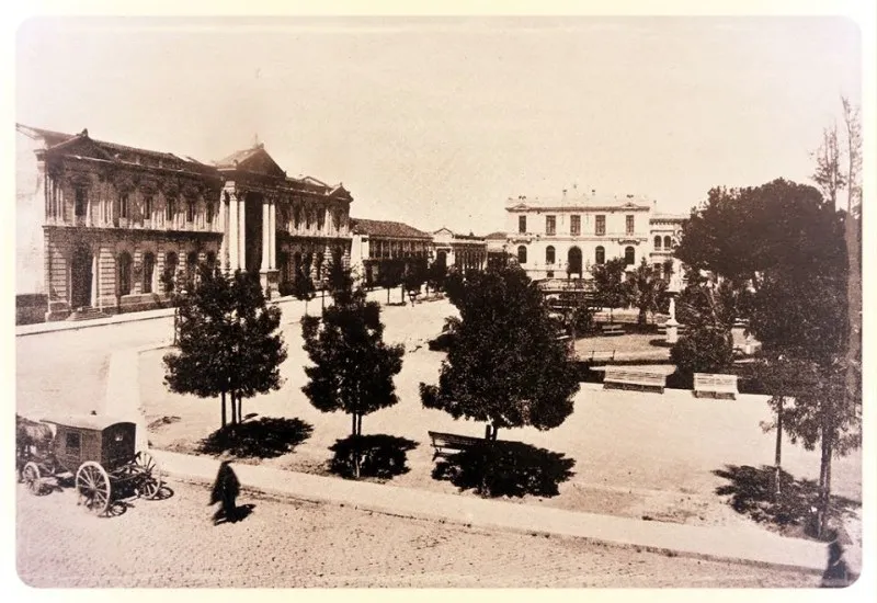Plaza de Talca en el año 1899