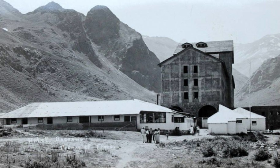 Hotel Termas del Flaco, en el año 1955