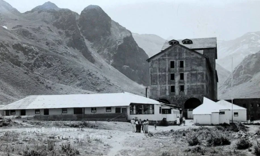 Hotel Termas del Flaco, en el año 1955