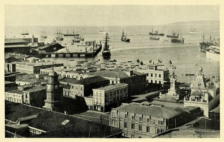 Vista de Valparaíso en el año 1906