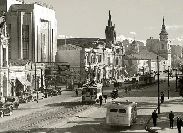 Alameda de Santiago en 1940