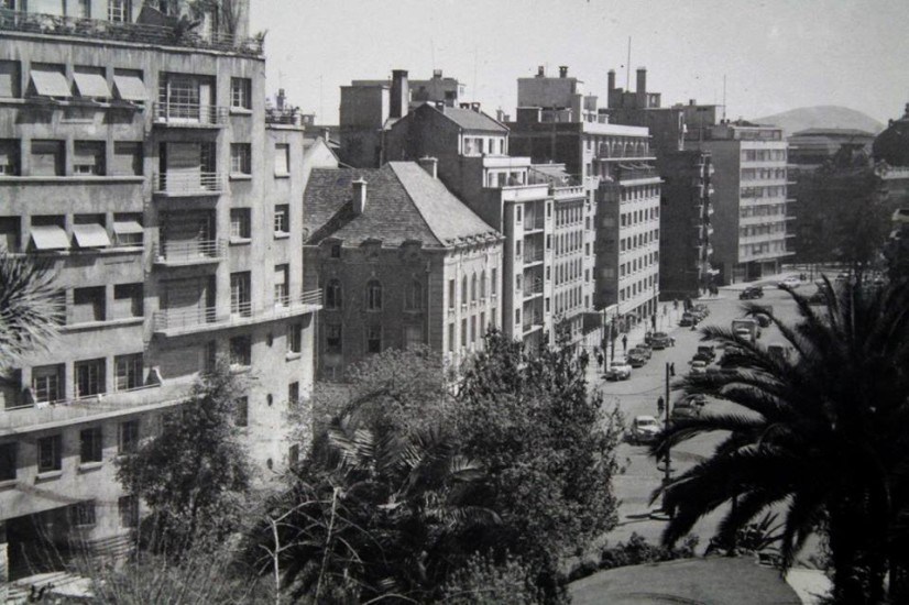 Vista desde el Cerro Santa Lucía en 1961