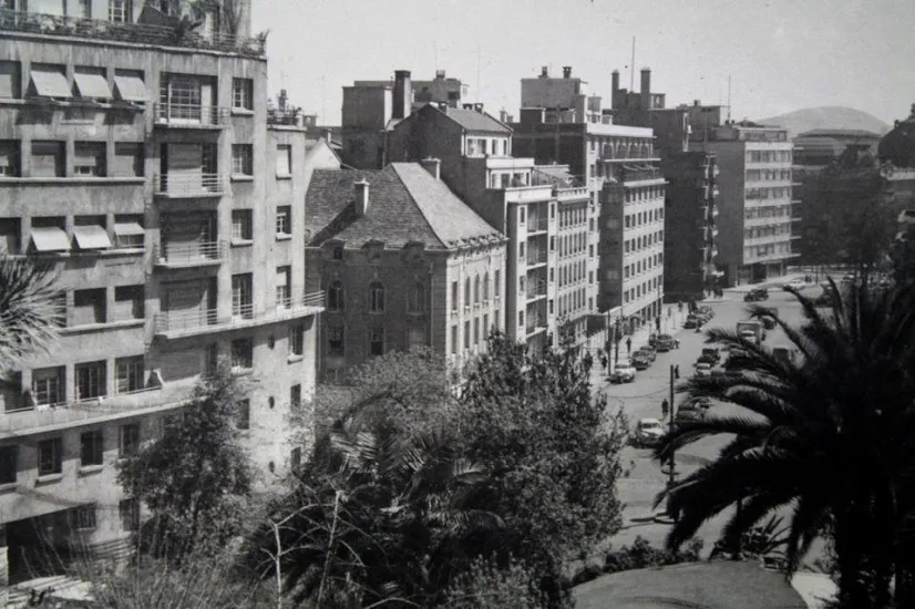Vista desde el Cerro Santa Lucía en 1961