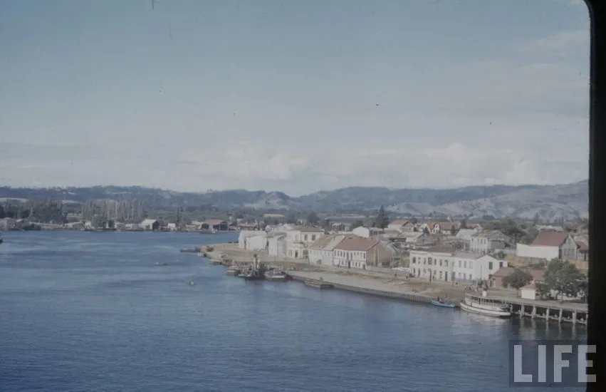 Valdivia y rio calle calle en 1941