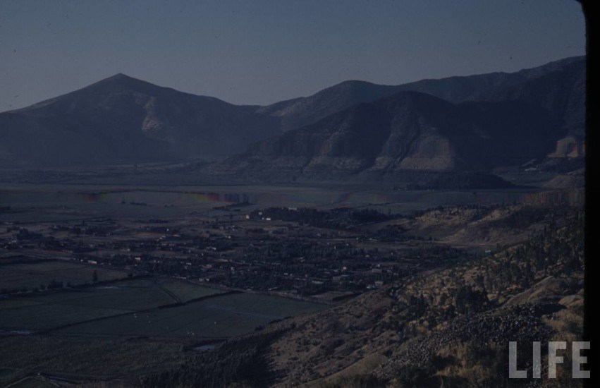 Vista hacia Huechuraba desde San Cristobal en 1941