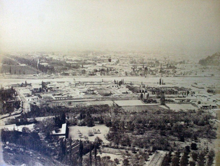 Una vista de Santiago en el año 1883.