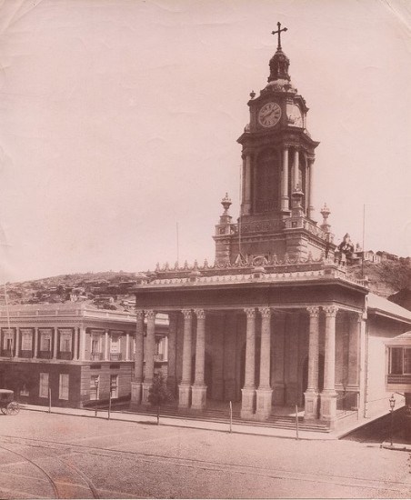 Iglesia del Espíritu Santo de Valparaíso alrededor del año 1890