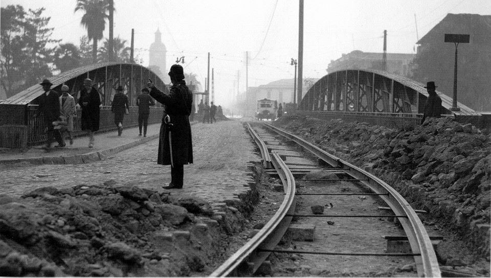 Puente Recoleta de Santiago, Mayo de 1922.