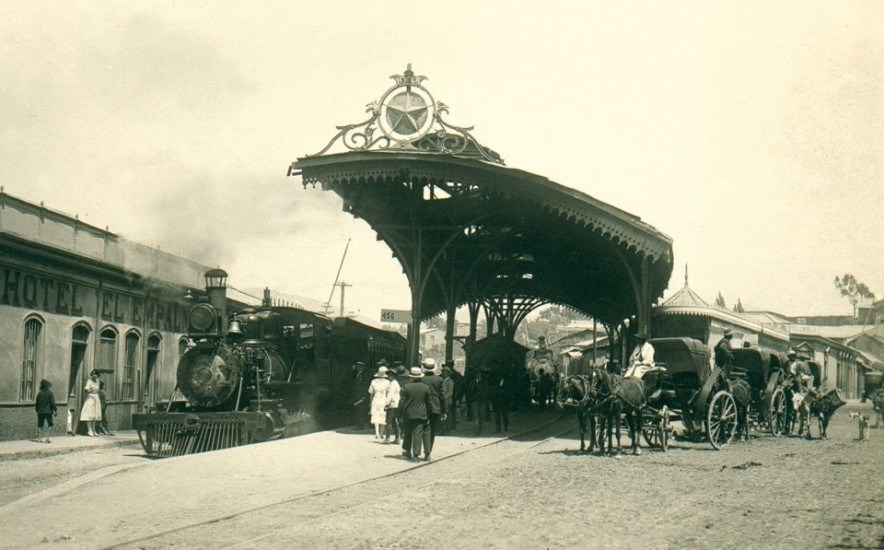 Estación Empalme del centro de Coquimbo en el año 1910.