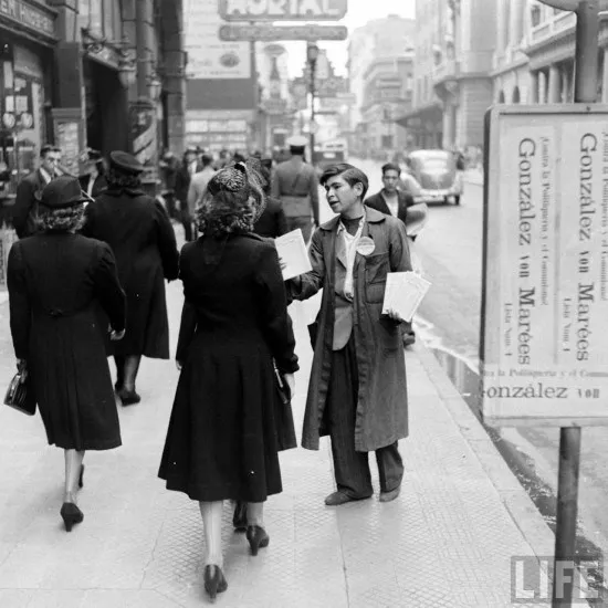 Centro de Santiago en el año 1941.