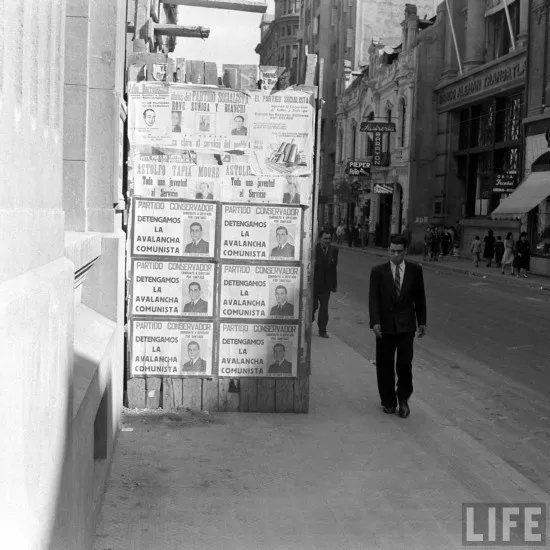 Calle Bandera de Santiago en el año 1941.