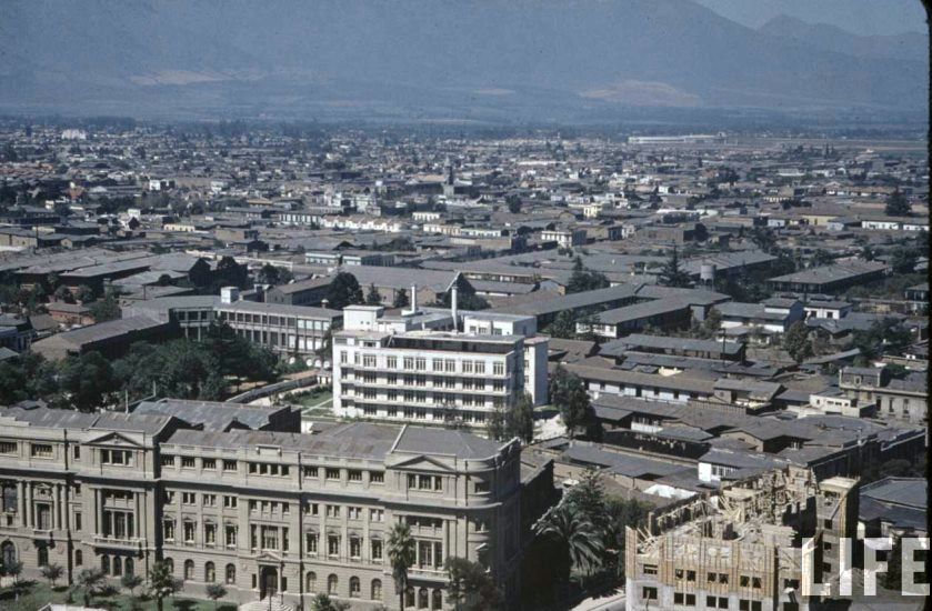 Vista desde Cerro Santa Lucía en el año 1941.