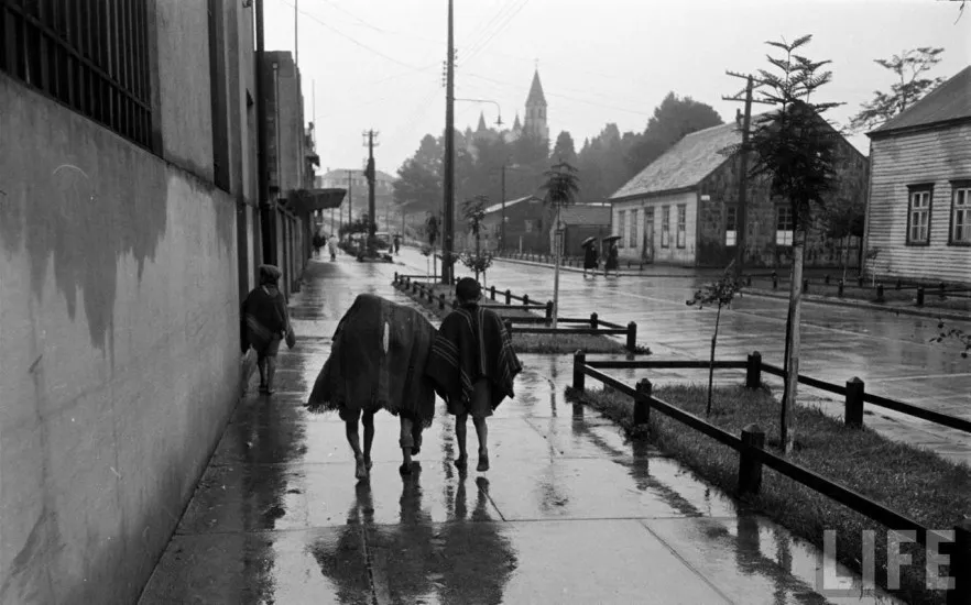 Calle de Puerto Varas en el año 1950