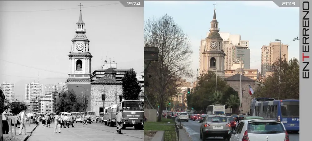 Transformación de la Alameda de Santiago, 1974 – 2013.