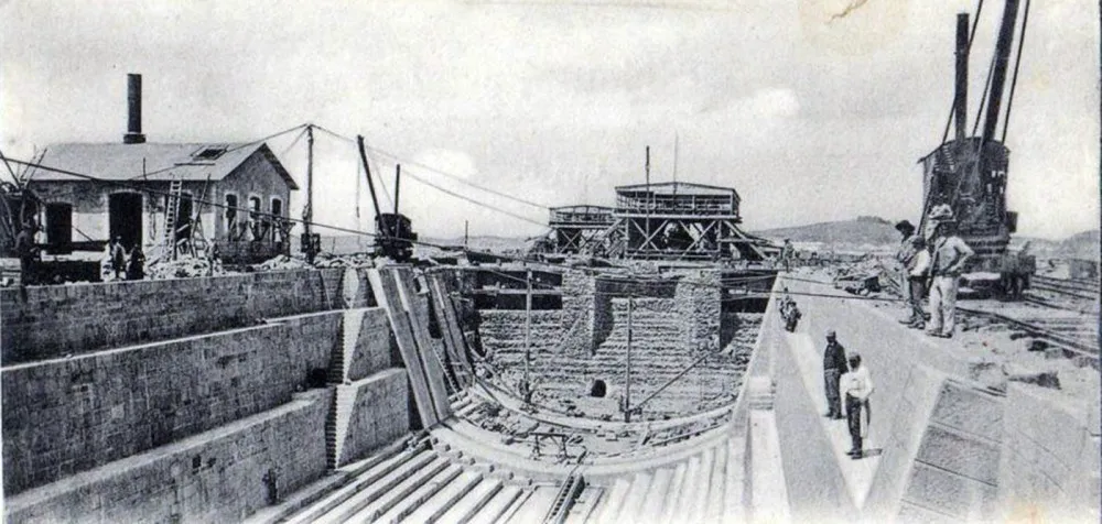 Dique de Talcahuano, principios del 1900.