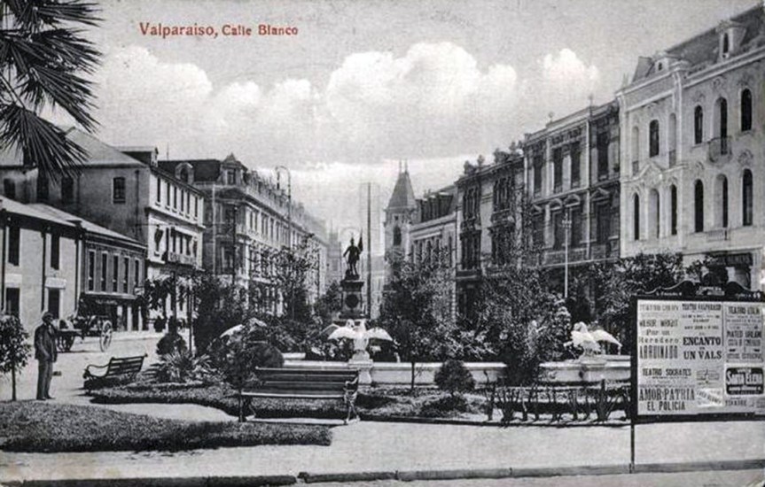 Calle Blanco de Valparaiso 1920