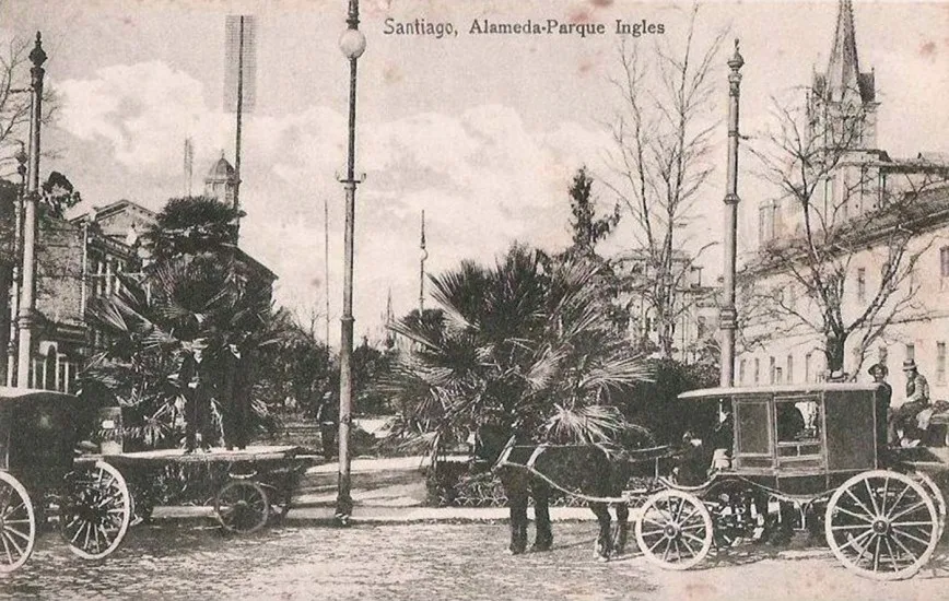 Parque Inglés de la Alameda en 1900s.