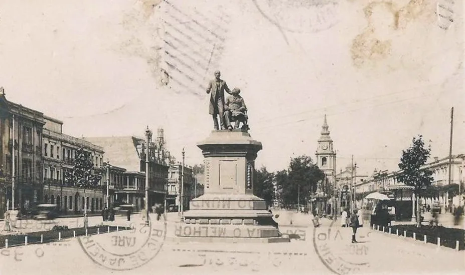 Alameda de Santiago en 1929.