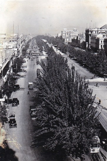Alameda de Santiago en los años ’20s.
