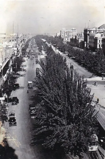 Alameda de Santiago en los años ’20s.
