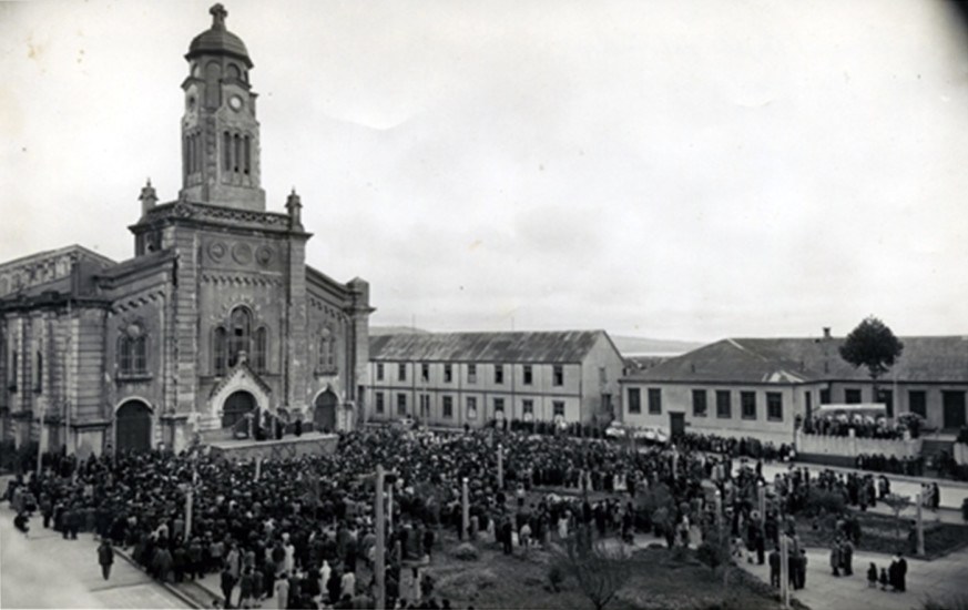 Ancud y su Catedral en 1950