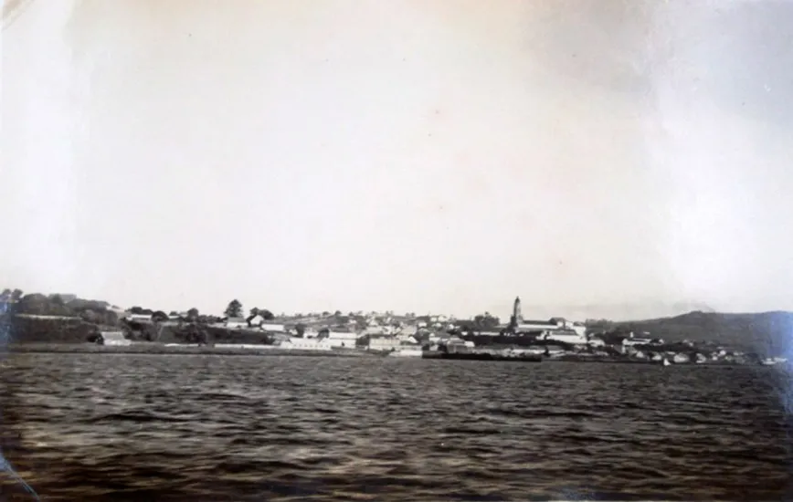 Ancud desde navío “El Mercedes” en 1936.