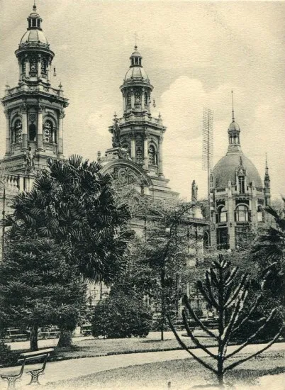 Plaza de Armas en 1910.