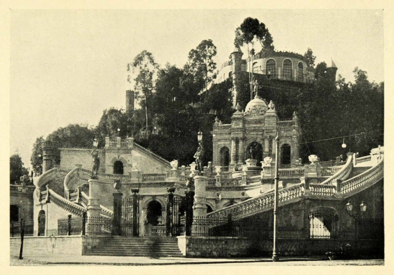 Cerro Santa Lucía en 1906.