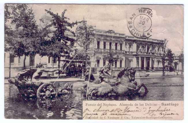 Fuente de Neptuno, ubicada en la Alameda.