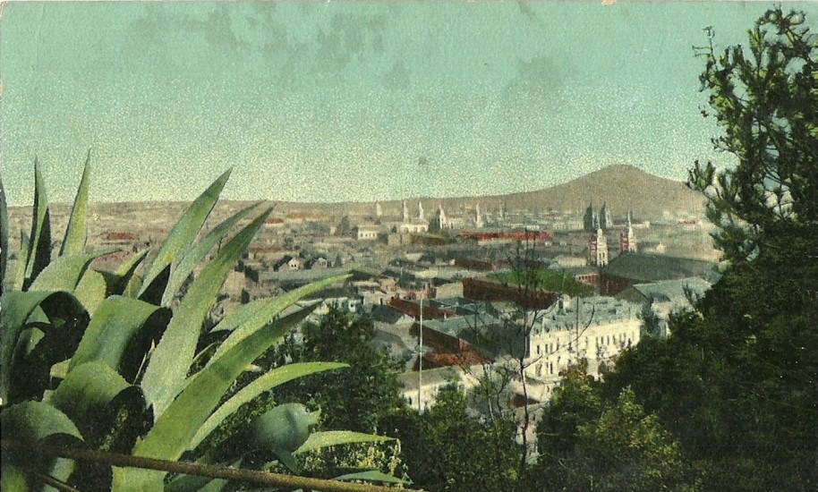 Vista desde el Cerro Santa Lucía en 1918.