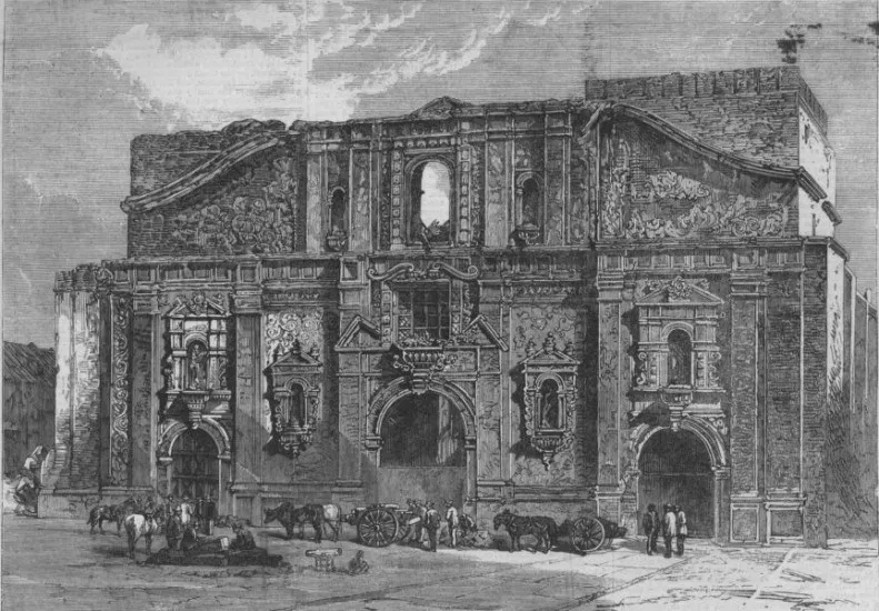Ruinas de la Iglesia de la Compañia, 1864.