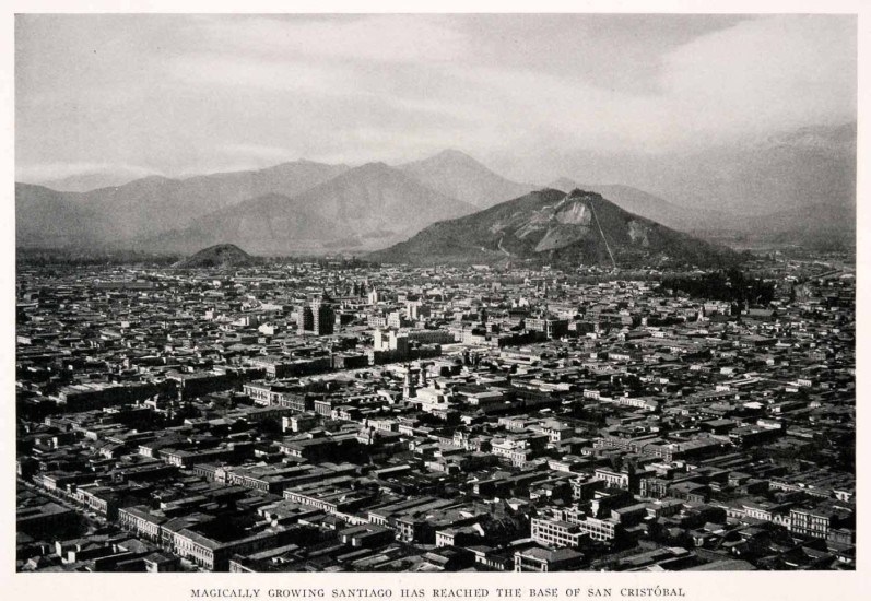 Vista general de Santiago en 1931.