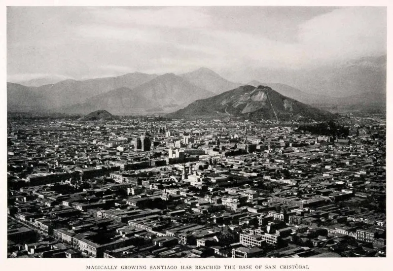 Vista general de Santiago en 1931.