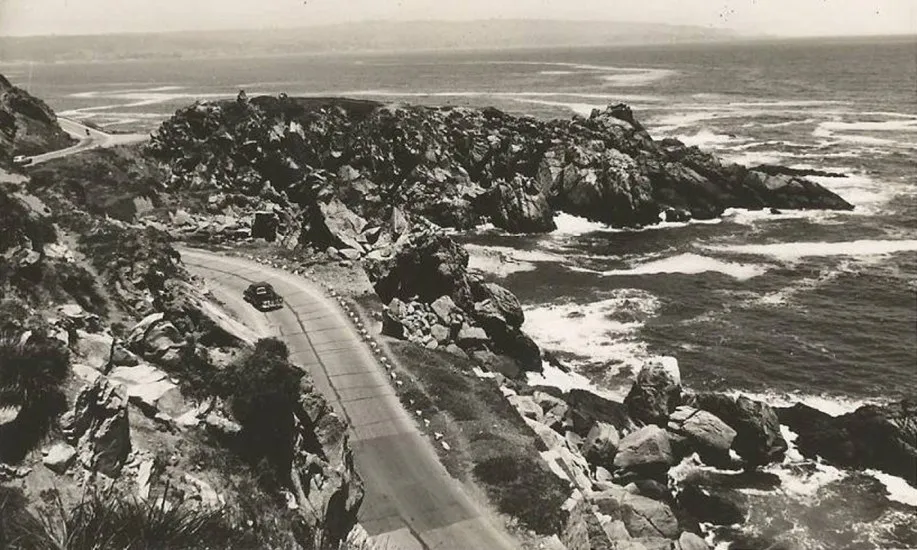 Camino costero a Concón en 1957