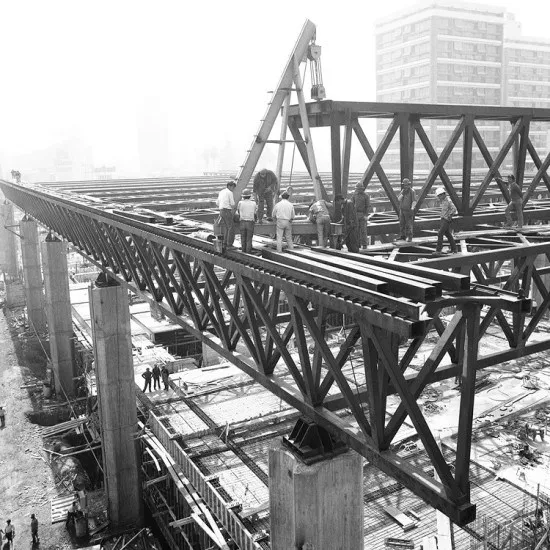 Construcción de la UNCTAD III en 1971