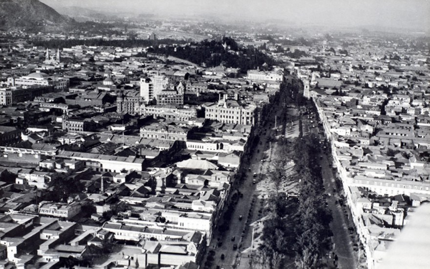 Gran vista de la Alameda a inicio de los años 20s
