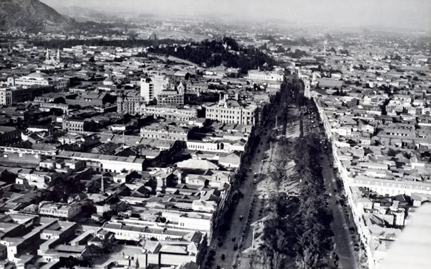 Gran vista de la Alameda a inicio de los años 20s