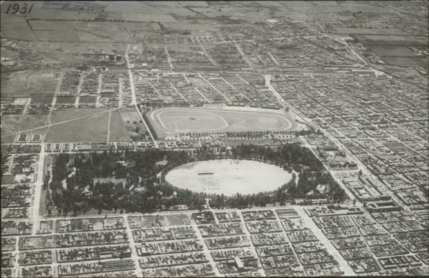 Vista aerea Club Hipico y Parque Cousiño en 1931